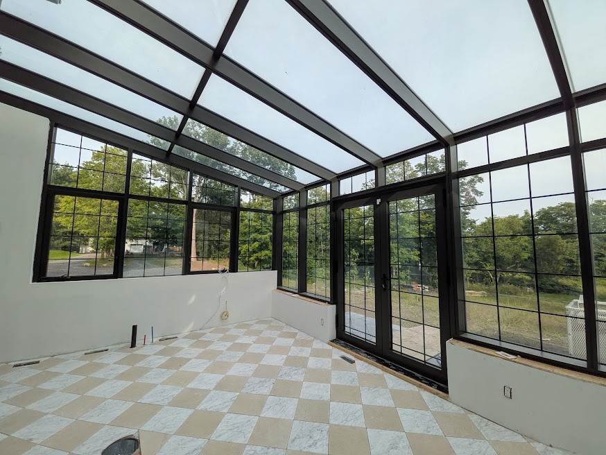 Solarium résidentiel en Montérégie protégé par la membrane Low-E