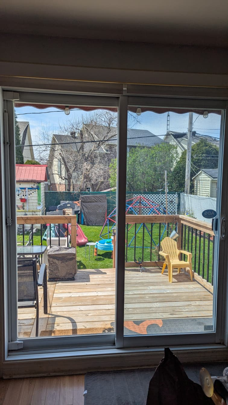 Porte patio résidentielle avec membrane Low-E moitié-moitié